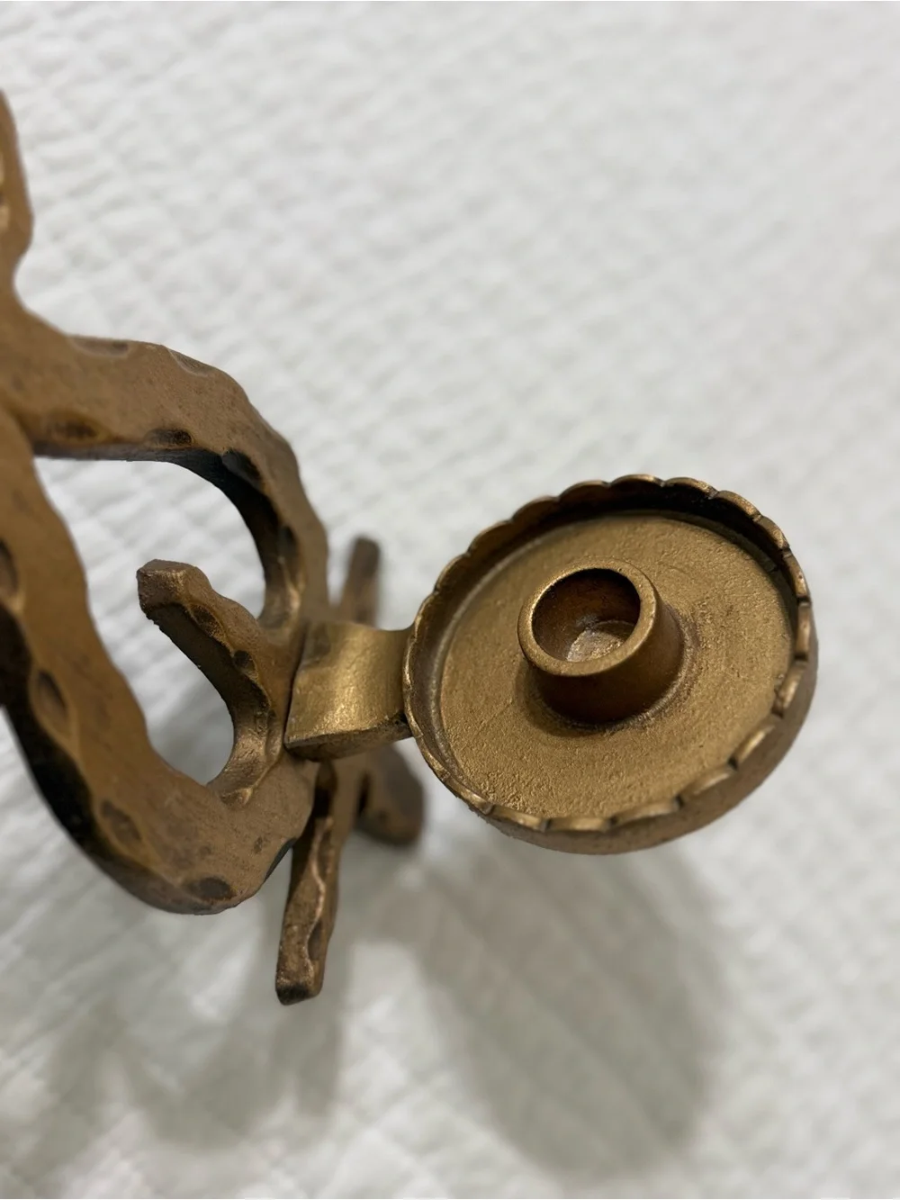 Decorative Brass Wall Sconce Candle Holder - Gold Finish